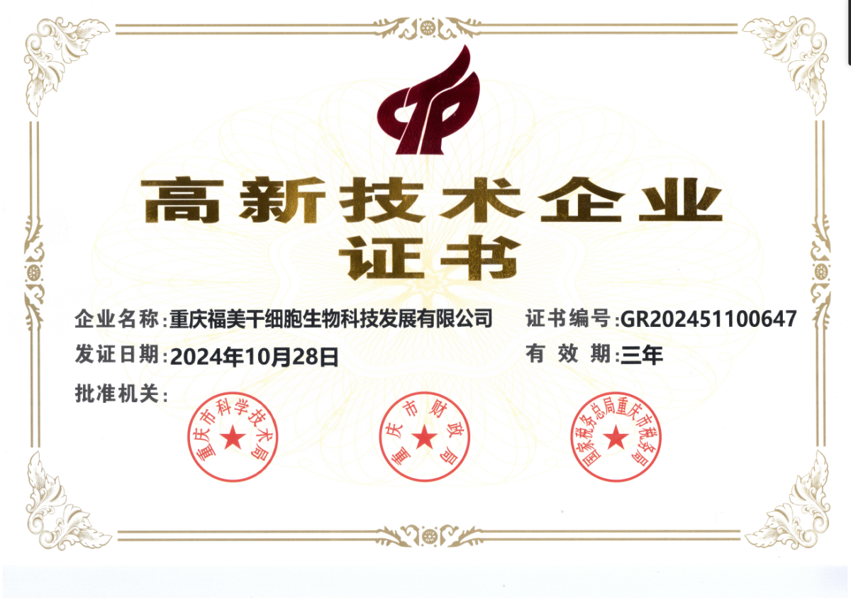 高新企业证书